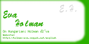 eva holman business card